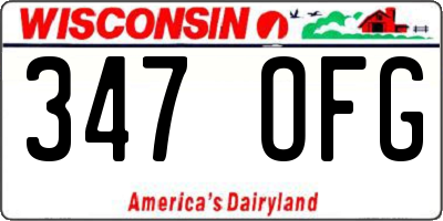 WI license plate 347OFG