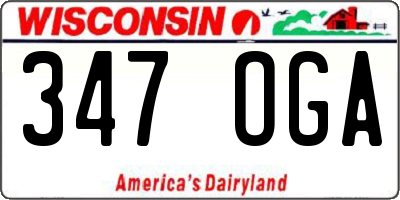 WI license plate 347OGA