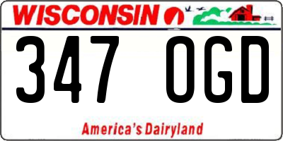 WI license plate 347OGD