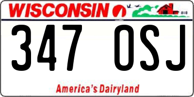 WI license plate 347OSJ