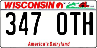 WI license plate 347OTH