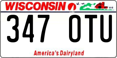WI license plate 347OTU