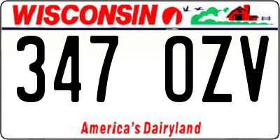 WI license plate 347OZV