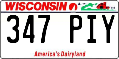 WI license plate 347PIY