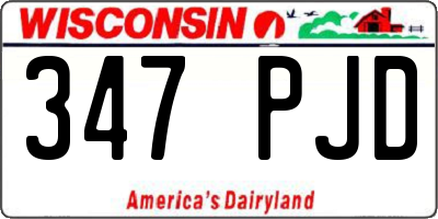 WI license plate 347PJD