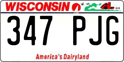 WI license plate 347PJG