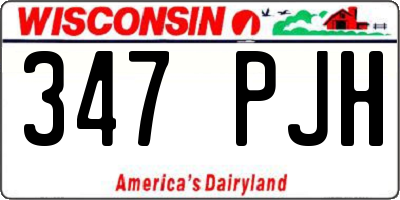WI license plate 347PJH
