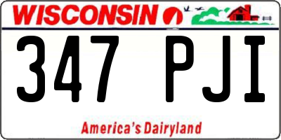 WI license plate 347PJI