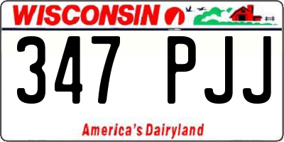 WI license plate 347PJJ