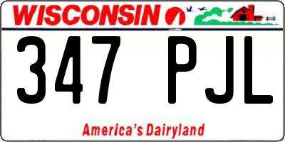 WI license plate 347PJL