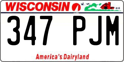 WI license plate 347PJM