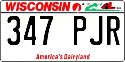 WI license plate 347PJR