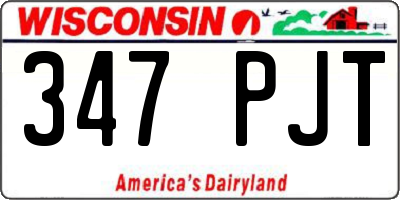 WI license plate 347PJT