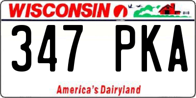 WI license plate 347PKA