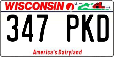 WI license plate 347PKD