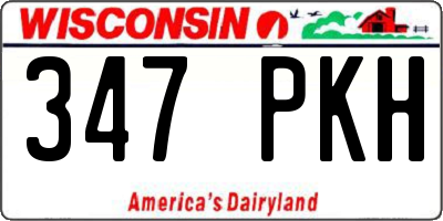 WI license plate 347PKH