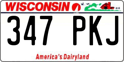 WI license plate 347PKJ