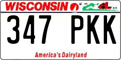 WI license plate 347PKK