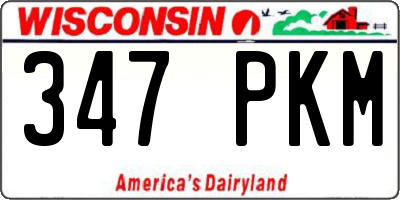 WI license plate 347PKM