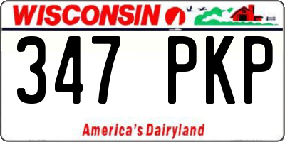 WI license plate 347PKP