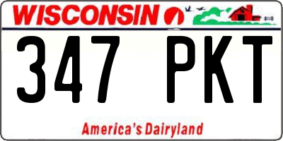WI license plate 347PKT