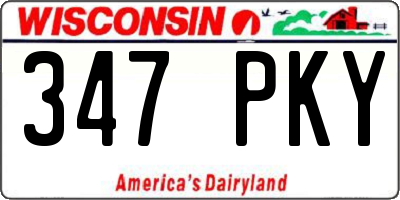 WI license plate 347PKY