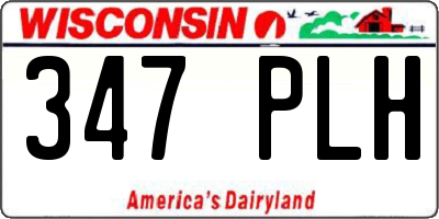 WI license plate 347PLH
