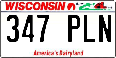 WI license plate 347PLN
