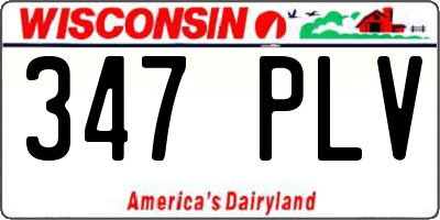 WI license plate 347PLV