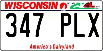 WI license plate 347PLX