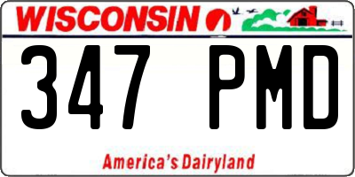 WI license plate 347PMD