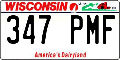 WI license plate 347PMF