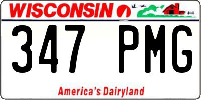 WI license plate 347PMG