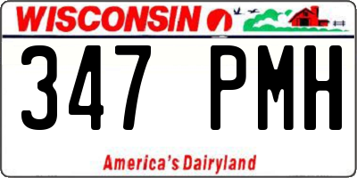 WI license plate 347PMH