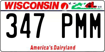 WI license plate 347PMM
