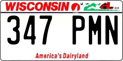 WI license plate 347PMN