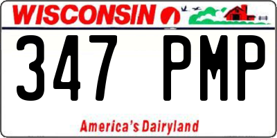 WI license plate 347PMP
