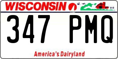 WI license plate 347PMQ