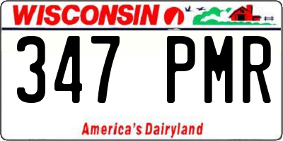 WI license plate 347PMR