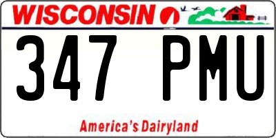 WI license plate 347PMU
