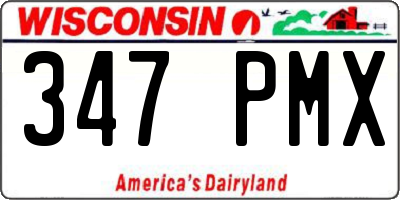 WI license plate 347PMX