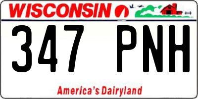 WI license plate 347PNH