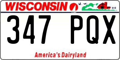 WI license plate 347PQX