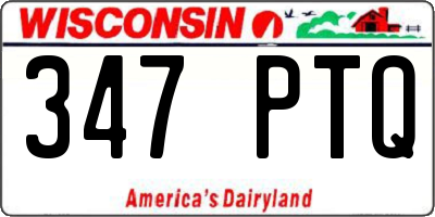 WI license plate 347PTQ