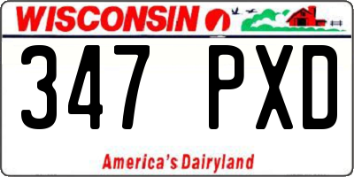 WI license plate 347PXD