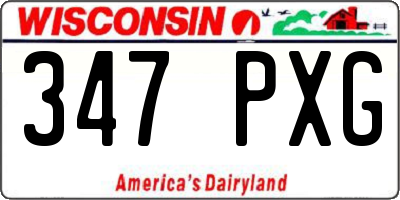 WI license plate 347PXG