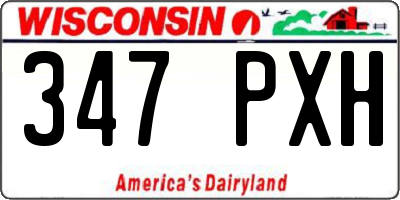 WI license plate 347PXH