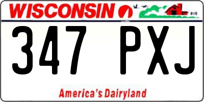 WI license plate 347PXJ
