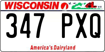 WI license plate 347PXQ