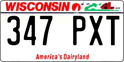 WI license plate 347PXT